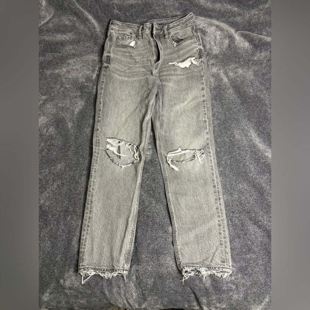 American Eagle “Mon jean” dark grey jeans, size 6 regular